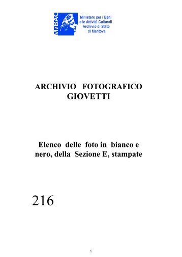 GIOVETTI - Istituto Centrale per gli Archivi