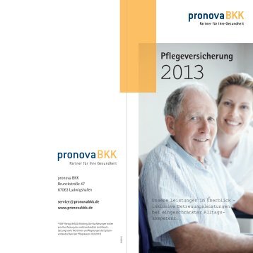 Pflegeversicherung - pronova BKK