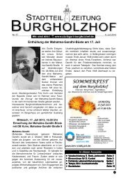 Stadtteilzeitung Burgholzhof Ausgabe 57 - Stuttgart Burgholzhof