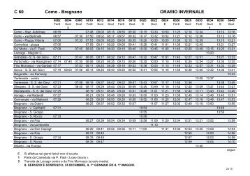 C 60 Como - Bregnano ORARIO INVERNALE - SPT Linea S.r.l.