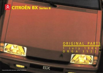 CitroÃƒÂ«n BX Series II Microfiche Set