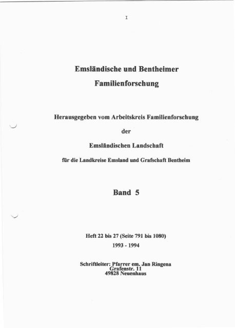 Gesamtregister - Arbeitskreis Familienforschung der Emsländischen ...