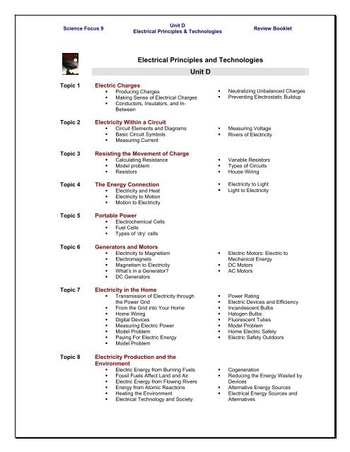Unit 4 â€“ Electrical Principles and Technologies - Ed Quest