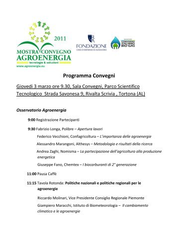 Clicca qua per scarica il programma dei convegni - Ersaf