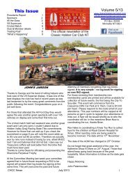 July - Classic Holden Car Club NT Inc.