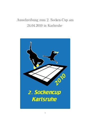 Ausschreibung zum 2. Socken-Cup am 24.04.2010 in ... - unitramp.de