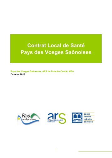 Contrat Local de SantÃ© du Pays des Vosges SaÃ´noises