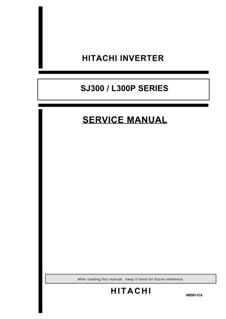 SJ300 & L300P Series Inverters Service Manual : Hitachi