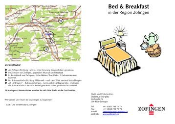 Bed & Breakfast - Zofingen