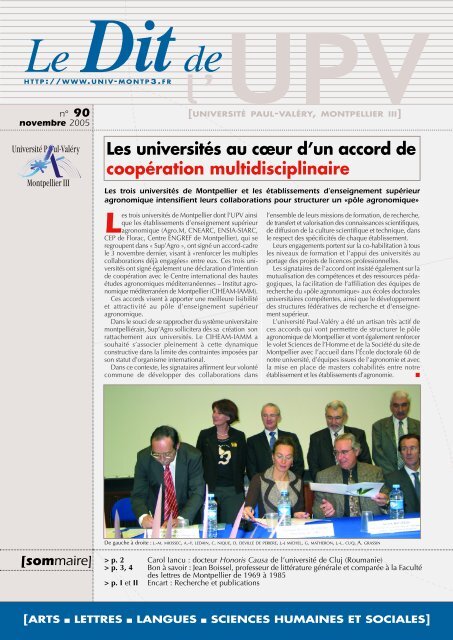 DIT DE L'UPV N° 90 - Université Paul Valéry