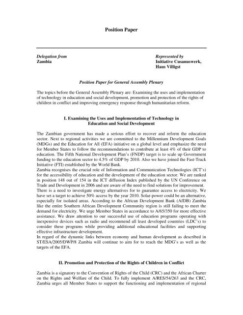 Position Paper - Cusanus.net