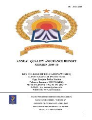 annual quality assurance report session 2009-10 - Kalamkari Center ...