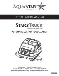 InstallatIon manual - AquaStar Pool Products