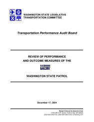 Review of Performance and Outcome Measures of WSP