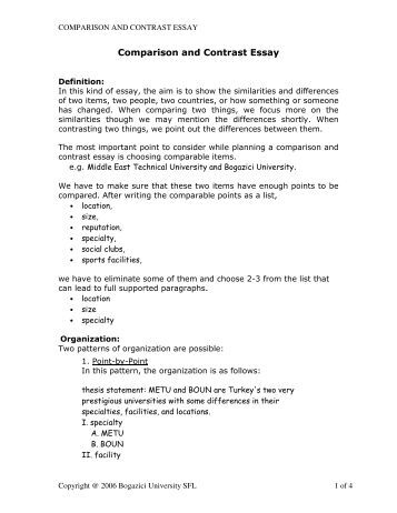 Compare and contrast essay 2 countries