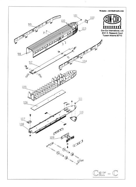 "HO" Twin Headight Zephyr Diagrams - Con-Cor