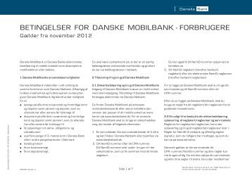 DB0087 Betingelser for Danske Mobilbank forbrugere - Danske Bank