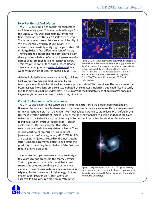 2012 CFHT Annual Report - Canada France Hawaii Telescope ...