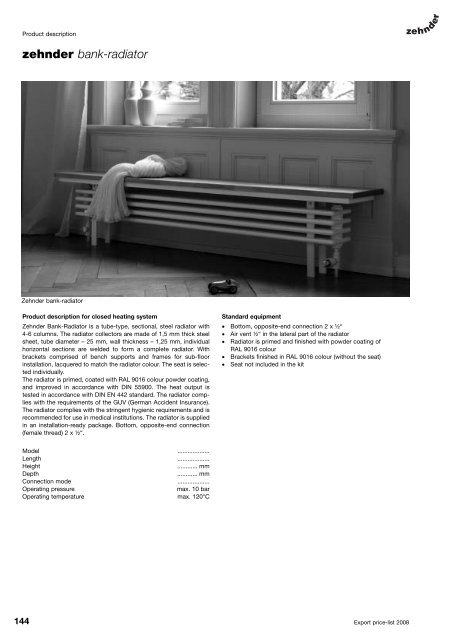 zehnder bank-radiator