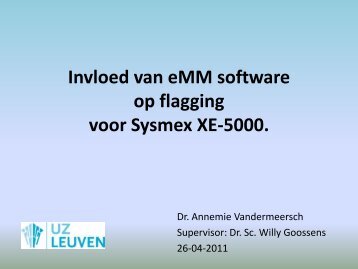 Sysmex XE-5000 - UZ Leuven