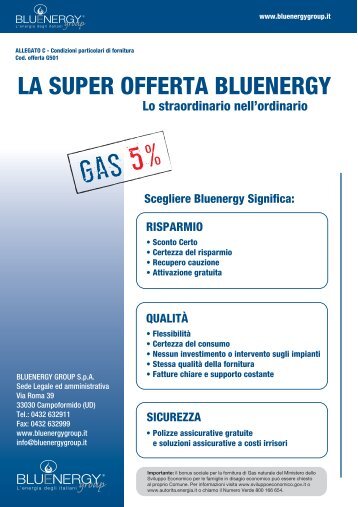 LA SUPER OFFERTA BLUENERGY Lo ... - Bluenergy Group SpA