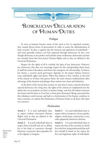 Read article - Rosicrucian Order