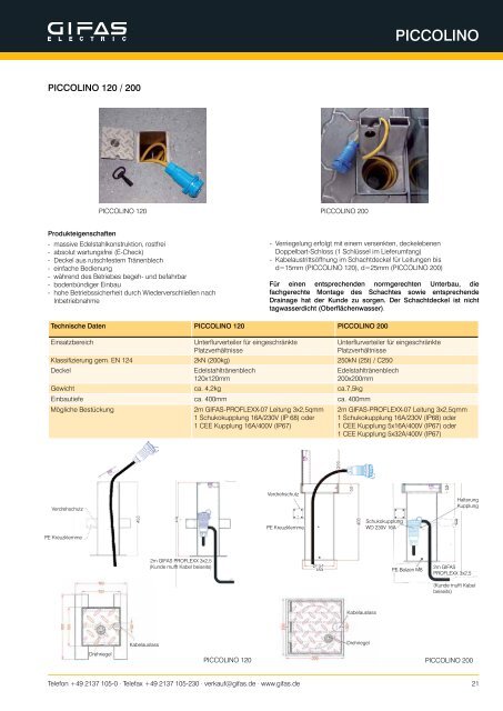 Register 2 Unterflurverteiler - GIFAS W.J. GrÃ¶ninger ELECTRIC GmbH