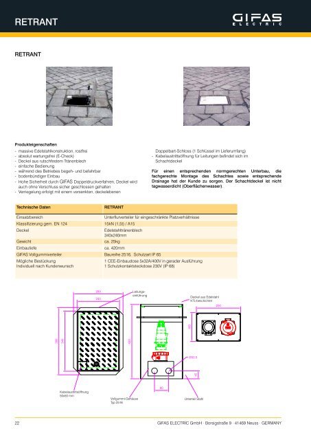 Register 2 Unterflurverteiler - GIFAS W.J. GrÃ¶ninger ELECTRIC GmbH