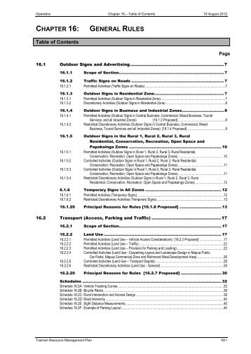 TRMP Chapter 16 - General Rules - Tasman District Council