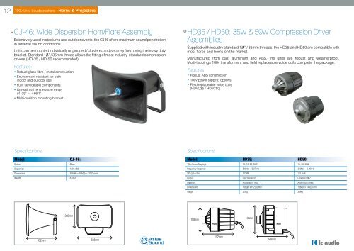 Professional 100v Line Loudspeaker Solutions - CIE-Group