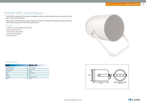Professional 100v Line Loudspeaker Solutions - CIE-Group