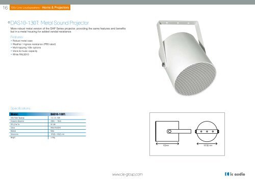 Professional 100v Line Loudspeaker Solutions - CIE-Group