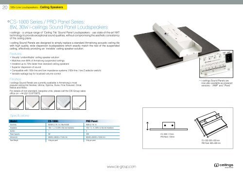 Professional 100v Line Loudspeaker Solutions - CIE-Group