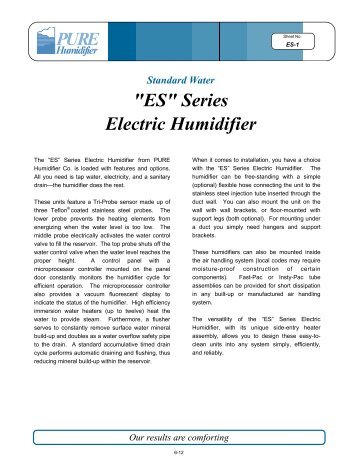 ES Product Brochure - PURE Humidifier