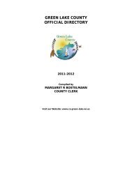 green lake county official directory