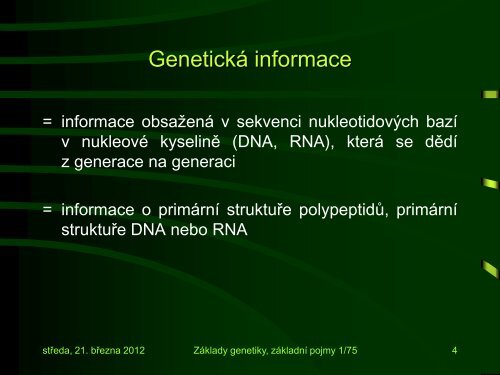 ZÃ¡klady genetiky, zÃ¡kladnÃ­ pojmy - Projekt EU