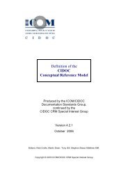 Definition of the CIDOC Conceptual Reference ... - The CIDOC CRM