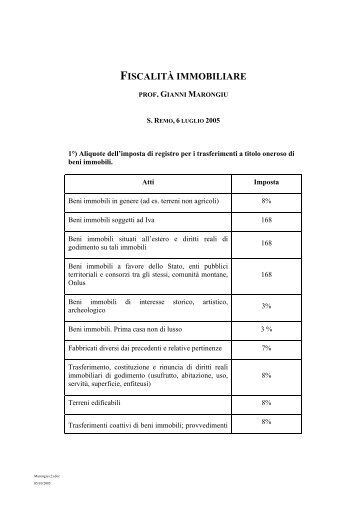 Documentazione Professor Marongiu - Liguria - Agenzia delle Entrate