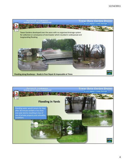 Towar Rain Garden Drains: - Michigan Water Environment Association