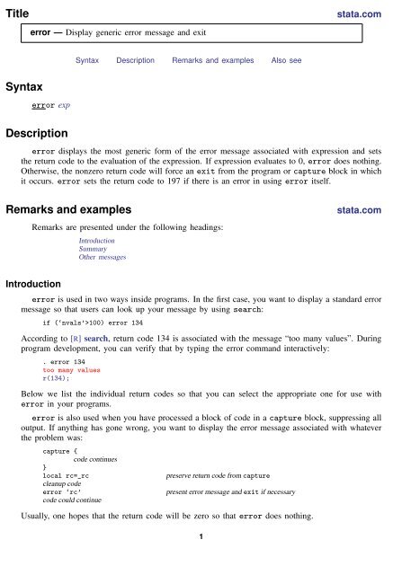 r(1) - Stata