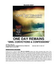 ONE DAY REMAINS - David Gresham Records