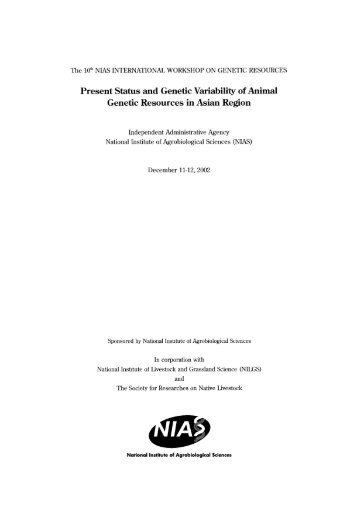 Proceedings - NIAS Genebank