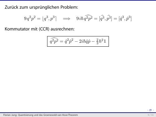 Quantisierung und das Groenewold-van-Hove-Theorem - THEP Mainz