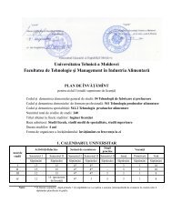 541.2 Tehnologia Produselor Alimentare - Universitatea TehnicÄ a ...