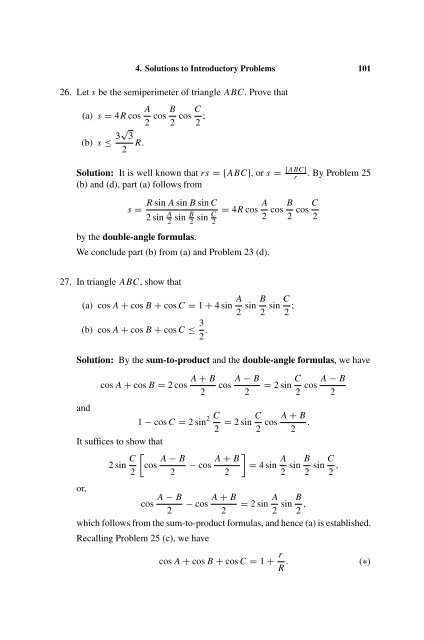 103 Trigonometry Problems