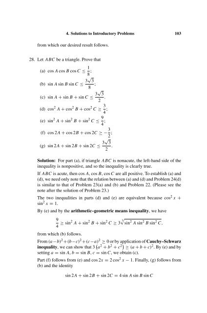 103 Trigonometry Problems