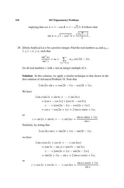 103 Trigonometry Problems