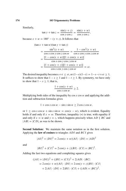 103 Trigonometry Problems