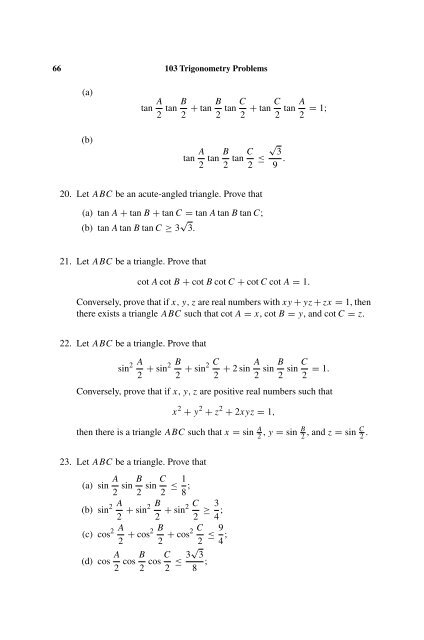 103 Trigonometry Problems