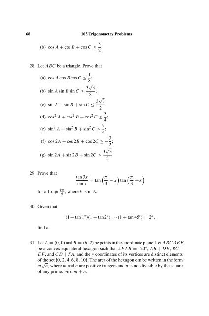 103 Trigonometry Problems
